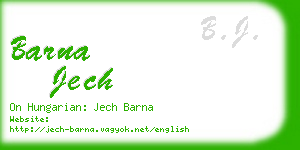 barna jech business card